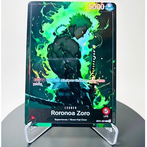 Zoro Anführer RED OP01 Custom - Karte One Piece - HYPER-Gloss Vollholo Folie