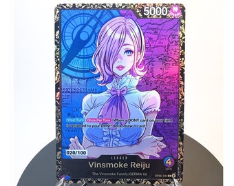 Reiju Leader LIMITED Champion Edition – Karte One Piece – Custom - HYPER-Gloss Full Holo Foil