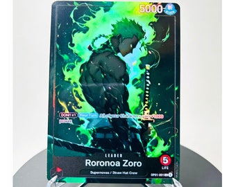 Zoro Leader RED OP01 Custom – Karte One Piece - HYPER-Gloss Full Holo Foil