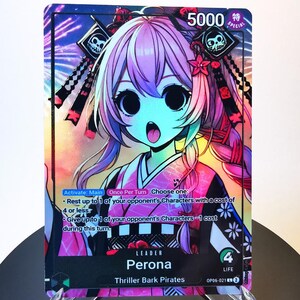 Perona Custom Leather OP06 - Karte One Piece Custom - HYPER-Gloss Vollholo Folie