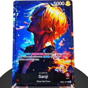 Sanji Custom Leader PRB01 –Karte One Piece- HYPER-Gloss Full Holo Foil