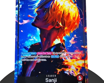 Sanji Custom Leader PRB01 –Karte One Piece- HYPER-Gloss Full Holo Foil