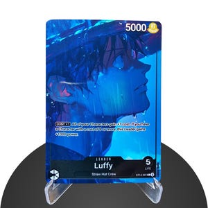 LUFFY LEADER ST14 Custom Karte One Piece - HYPER-Gloss Vollholo Folie