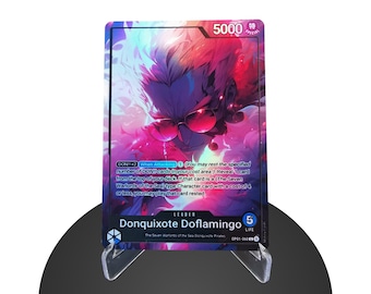Doflamingo Custom Leader OP01 – Karte One Piece Custom - HYPER-Gloss Full Holo Foil