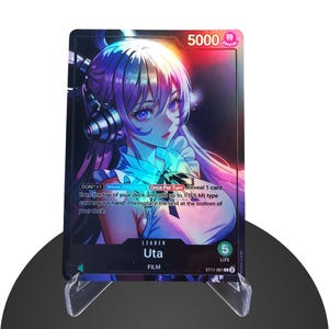 Uta Custom Leader ST11 - Karte One Piece - Custom - Feuille holographique intégrale HYPER-brillante