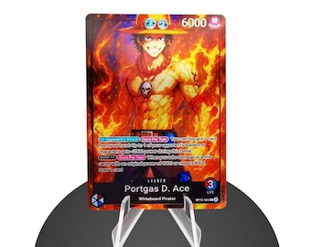 Ace Custom Leader OP13 – Tarjeta personalizada de One Piece - Holográfica brillante