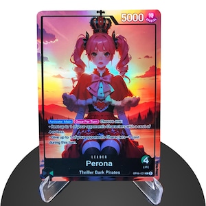 Perona Custom Leather OP06 - Karte One Piece Custom - HYPER-Gloss Vollholo Folie