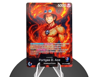 Ace Custom Leader OP13 – Tarjeta personalizada de One Piece - Holográfica brillante