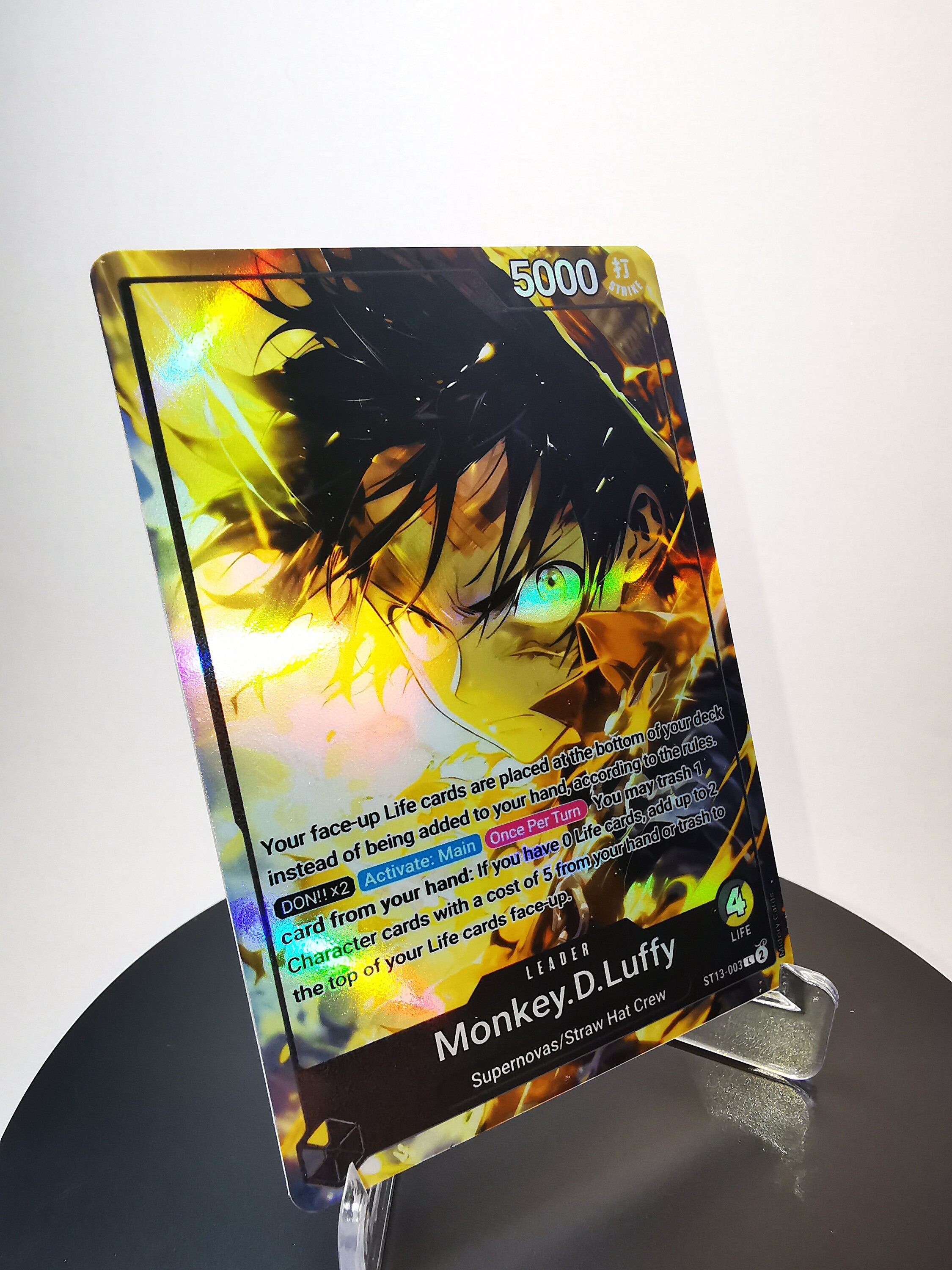 LUFFY Leader BY ST13 Custom – Karte One Piece - Hyper-gloss