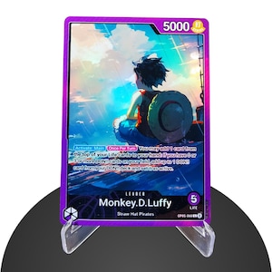 LuffyLeader OP05 Custom - Karte One Piece - HYPER-Gloss Vollholo Folie