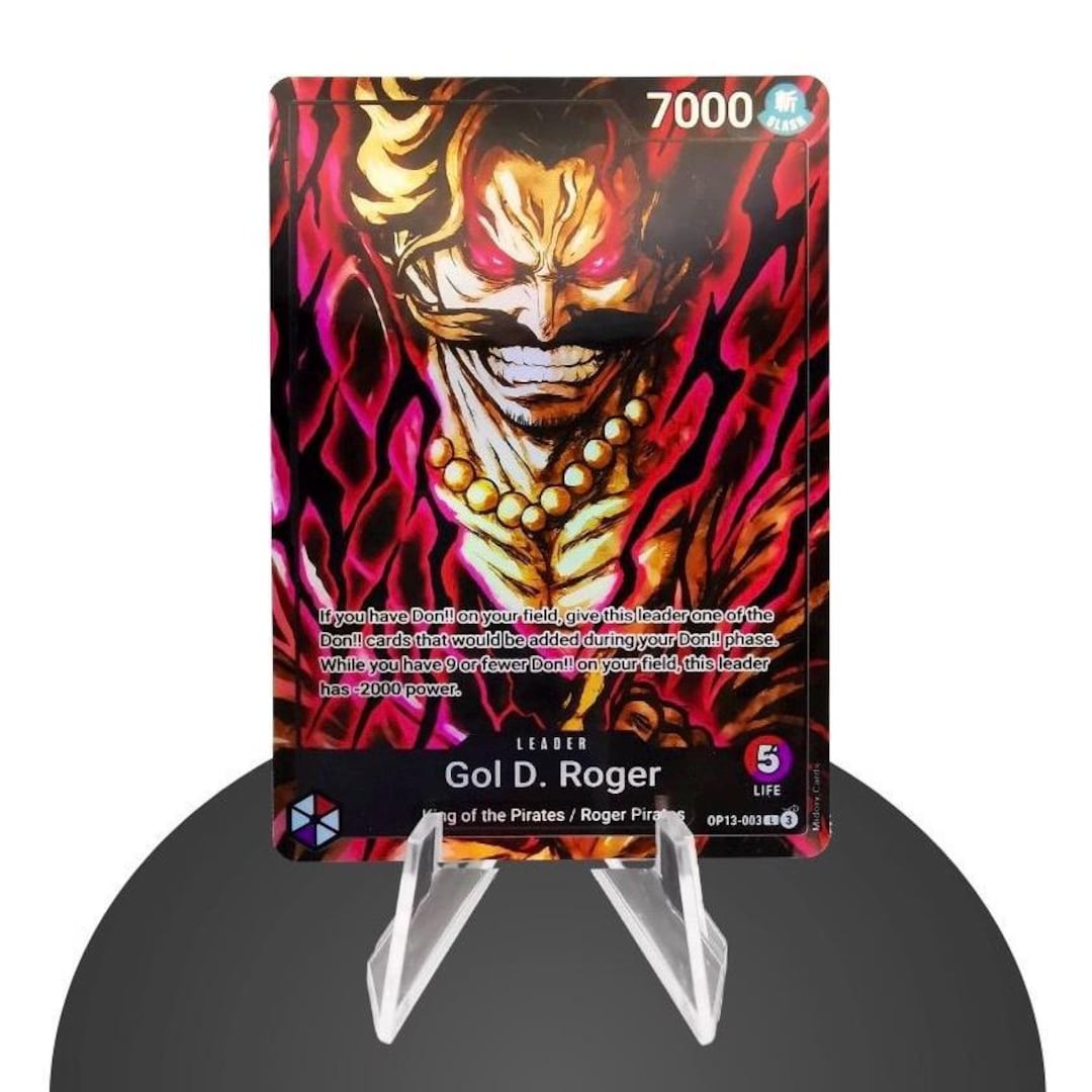 one piece card game gold roger DON!! (Gol D Roger) Card Japanese 10 Power Gol D. Roger Leader OP13