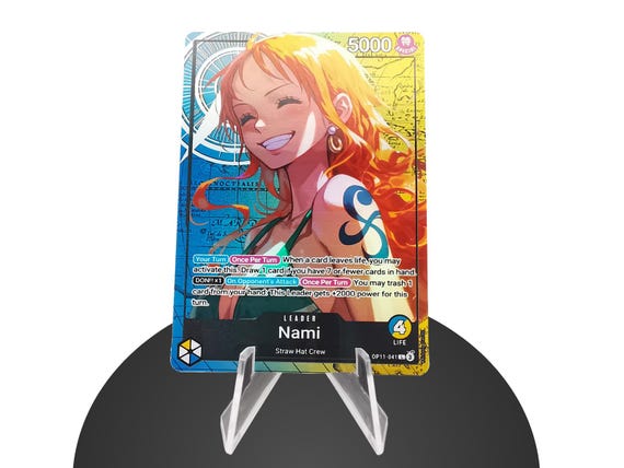 NAMI Custom Leader OP11 Karte One Piece Custom - Hyper-gloss Full Holo Foil - Etsy NAMI Custom Leader OP11 Karte One Piece Custom - Hyper-gloss Full Holo Foil - Etsy
