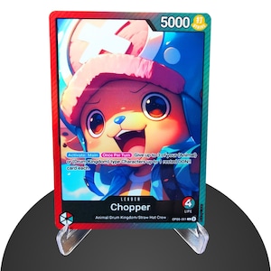 Chopper Custom Leather OP08 - Karte One Piece Custom - HYPER-Gloss Vollholo Folie