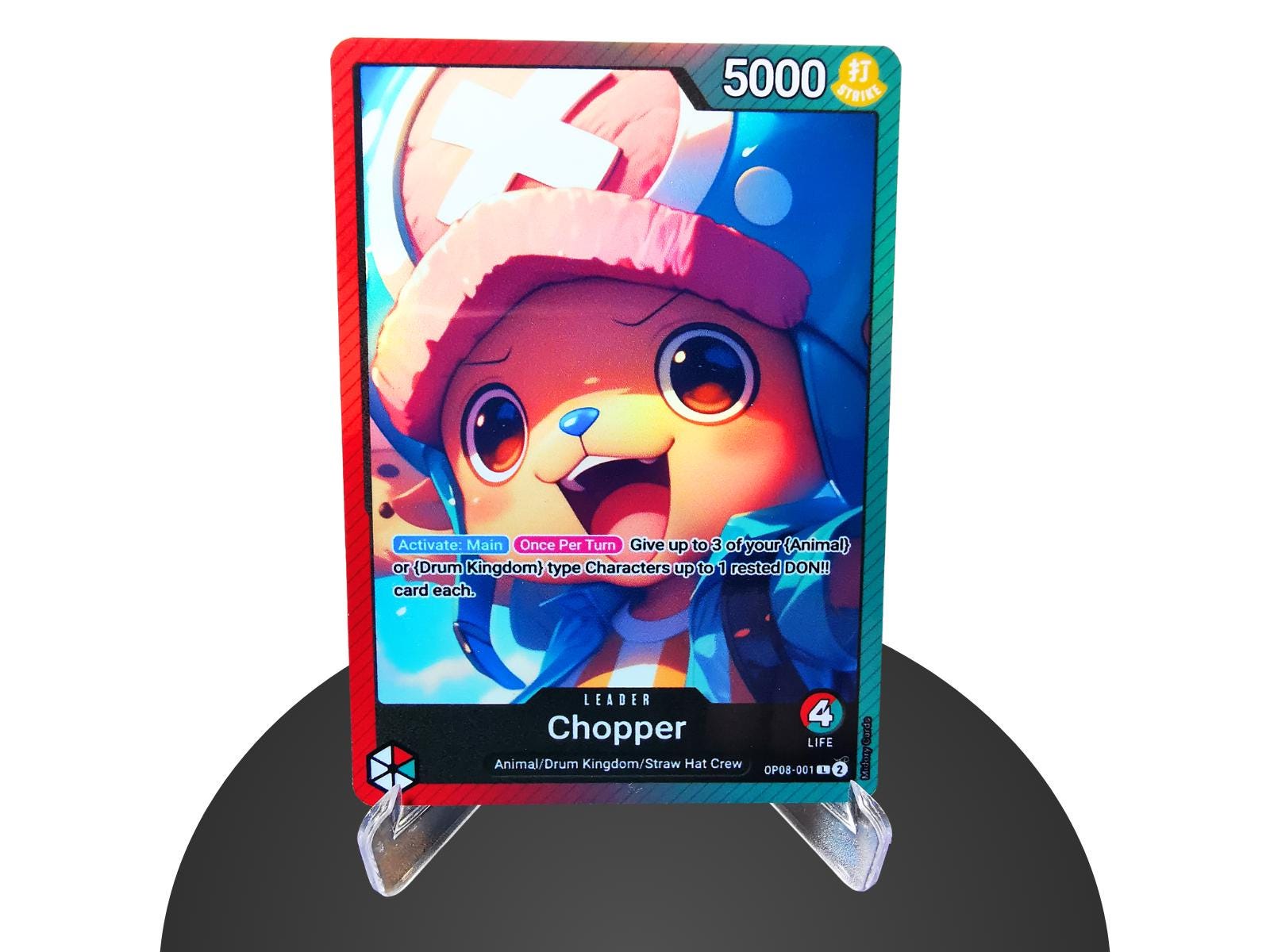 Chopper Custom Leader OP08  Karte One Piece Custom - Hyper-gloss Full Holo  Foil - Etsy