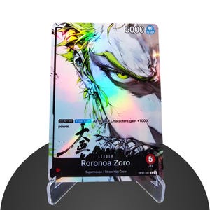 Zoro Leader RED OP01 Custom - Karte One Piece - Film holographique ultra-brillant
