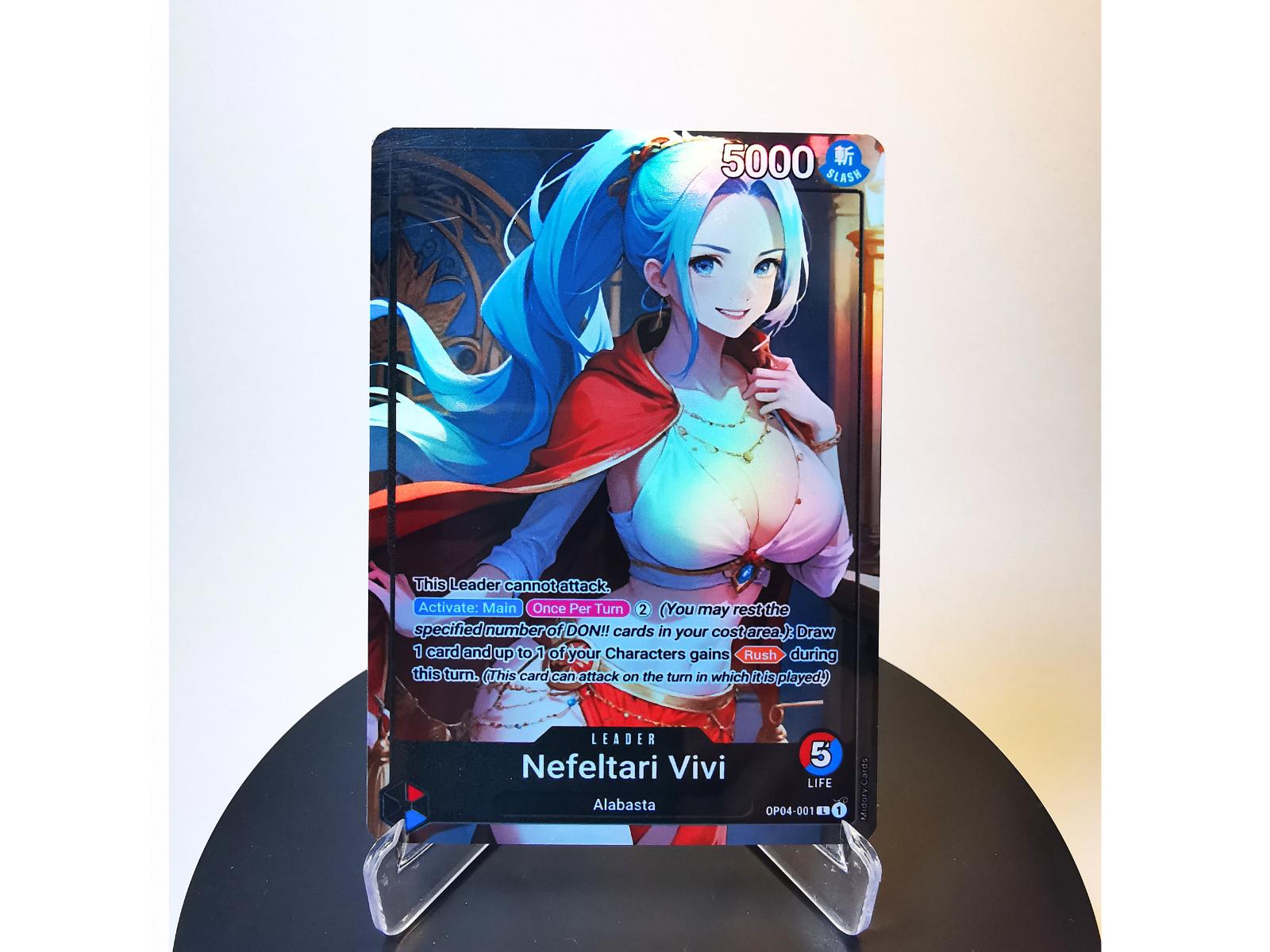Vivi Custom Leader OP04 – Karte One Piece Custom - HYPER-Gloss Full Holo Foil