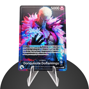Doflamingo Custom Leader OP01 - Karte One Piece Custom - Film holographique ultra-brillant