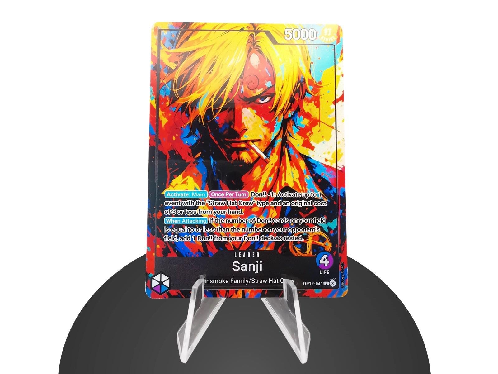 Sanji Custom Leader OP12 –karte One Piece- Hyper-gloss Full