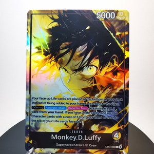 LUFFYLeader BY ST13 Custom - Karte One Piece - HYPER-Gloss Vollholo Folie