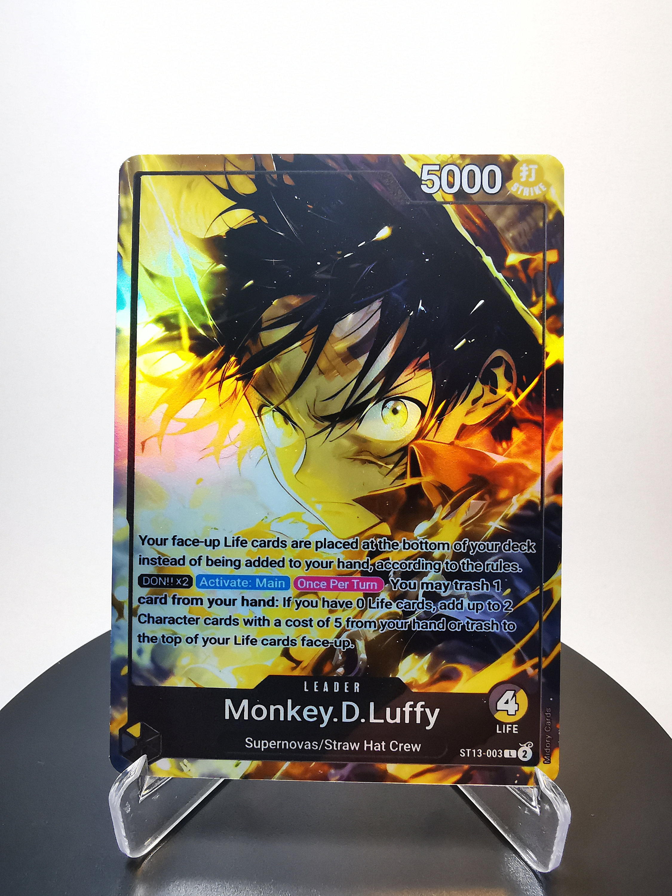 LUFFY Leader BY ST13 Custom – Karte One Piece - Hyper-gloss Full