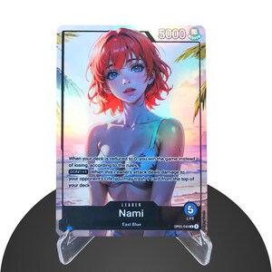 NAMI Custom Leader OP03 - Karte One Piece Custom - Feuille holographique intégrale HYPER-brillante