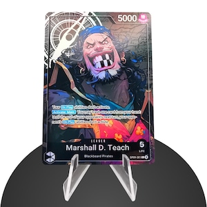 Blackbeard Custom Leather OP09 - Karte One Piece Custom - HYPER-Gloss Vollholo Folie