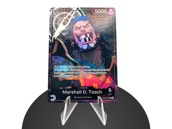 one piece card game blackbeard Black Beard Custom Art Leader The item available is listed in the Title Blackbeard Custom Leader OP09