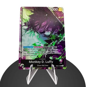 LuffyLeader EB02 Custom – Karte One Piece – HYPER-Gloss Vollholo Folie