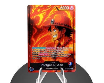 Anführer Ace OP13 - One Piece Individuelle Karte- HYPER-Gloss Voll Holo Folie
