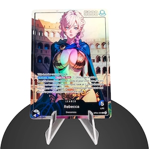 Rebecca OP04 Custom Anführer - Karte One Piece - HYPER-Gloss Vollholo Folie