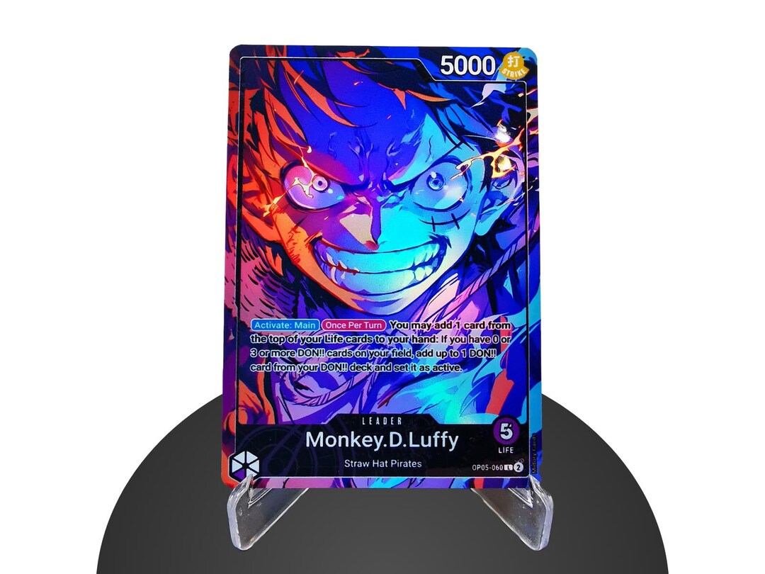 Luffy Leader OP05 Custom – Karte One Piece - Hyper-gloss Full Holo