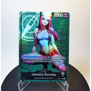 Bonney Custom Leader OP07 - Carte personnalisée en une pièce - Feuille holographique intégrale HYPER-brillante