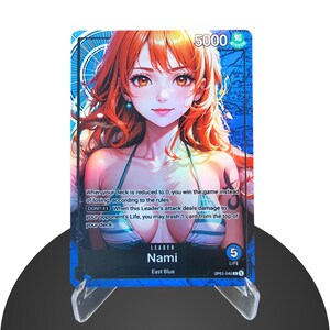 NAMI Custom Leader OP03 - Karte One Piece Custom - Feuille holographique intégrale HYPER-brillante