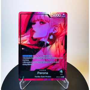 Perona Custom Leather OP06 - Karte One Piece Custom - HYPER-Gloss Vollholo Folie