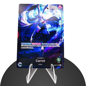 Leader personnalisé carotte OP08 - karte une pièce - feuille holographique complète HYPER-brillante