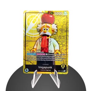 Vegapunk Custom Leader OP07 – One Piece Custom Card- HYPER-Gloss Full Holo Foil