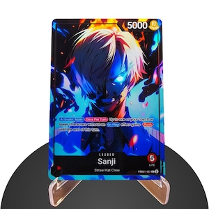 Sanji Custom Leader PRB01 –Karte One Piece- HYPER-Gloss Full Holo Foil