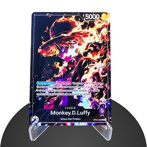 LuffyLeader OP05 Custom - Karte One Piece - HYPER-Gloss Vollholo Folie