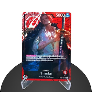 Shanks OP09 Custom Guide – Karte One Piece – HYPER-Gloss Vollholo Folie