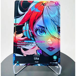Uta Custom/Leader ST11 Karte One Piece – Custom - HYPER-Gloss Voll Holo Folie