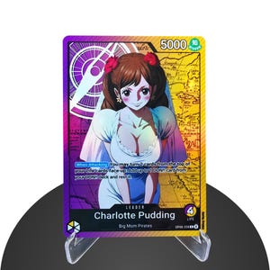 Charlotte Pudding Custom Leather OP08 - Karte One Piece Custom - HYPER-Gloss Vollholofolie