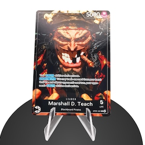 Blackbeard Custom Leather OP09 - Karte One Piece Custom - HYPER-Gloss Vollholo Folie