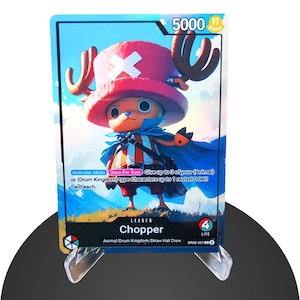 Chopper Custom Leather OP08 - Karte One Piece Custom - HYPER-Gloss Vollholo Folie