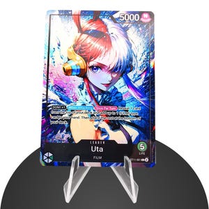 Uta Custom Leader ST11 - Karte One Piece - Custom - Feuille holographique intégrale HYPER-brillante