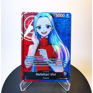 Vivi Custom Header OP04 - Karte One Piece Custom - HYPER-Gloss Vollholo Folie
