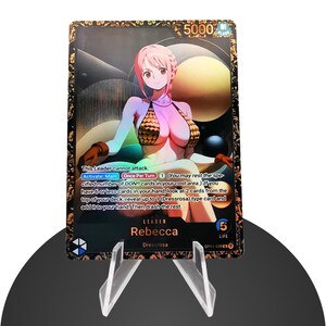 Rebecca OP04 Custom Anführer - Karte One Piece - HYPER-Gloss Vollholo Folie