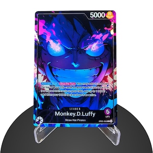LuffyLeader OP05 Custom - Karte One Piece - HYPER-Gloss Vollholo Folie