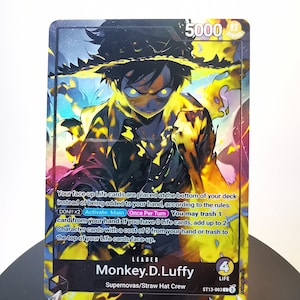 LUFFYLeader BY ST13 Custom - Karte One Piece - HYPER-Gloss Vollholo Folie