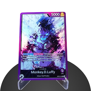 Purple Luffy Anführer OP05 Custom - Karte One Piece - HYPER-Gloss Vollholo Folie
