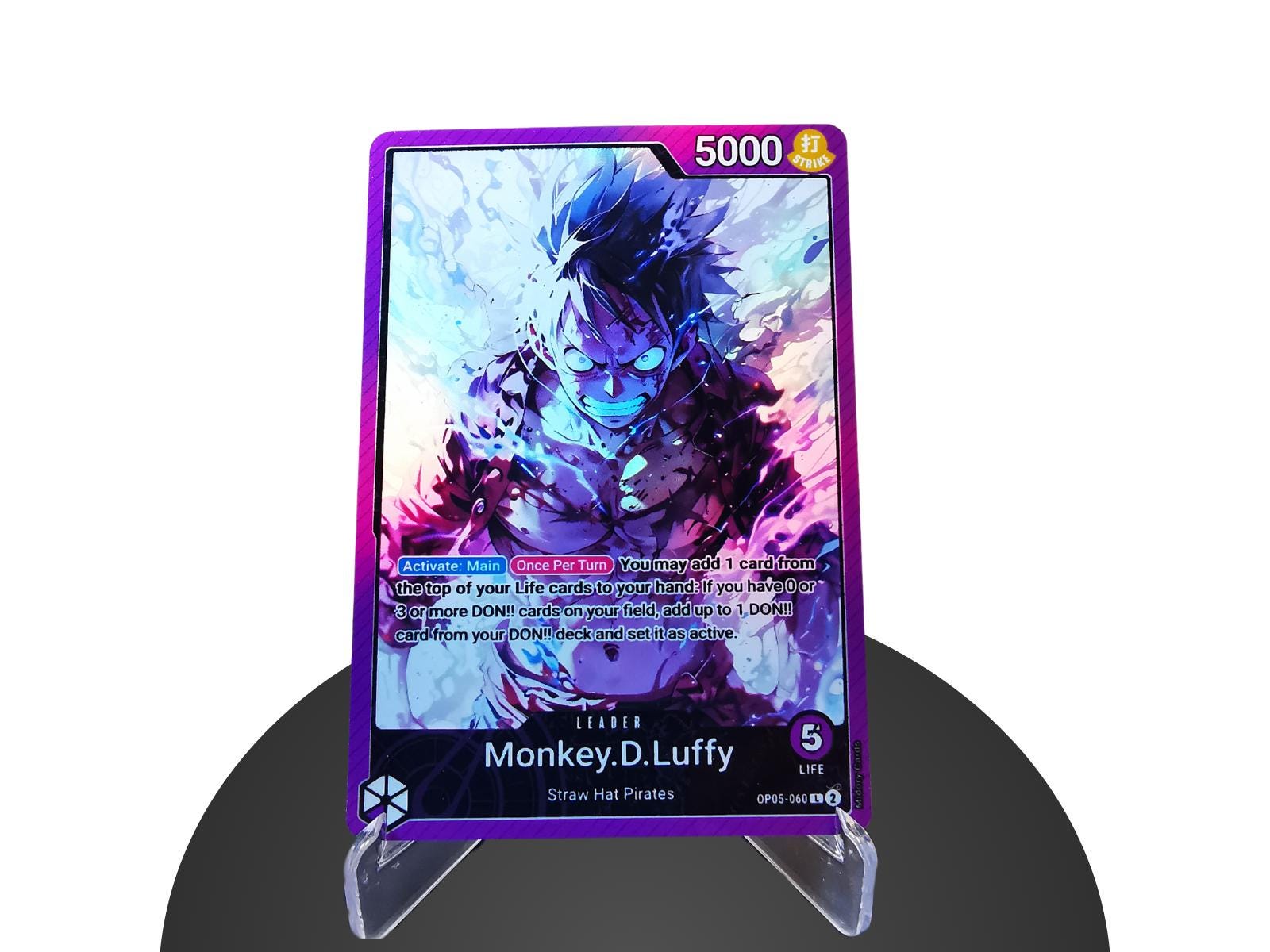 Purple Luffy Leader OP05 Custom – Karte One Piece - Hyper-gloss